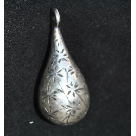 Self Designed Drop Shaped Sterling Silver Pendant