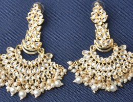 Chandbali Earrings with Pearls Chandbali Earrings with Pearls