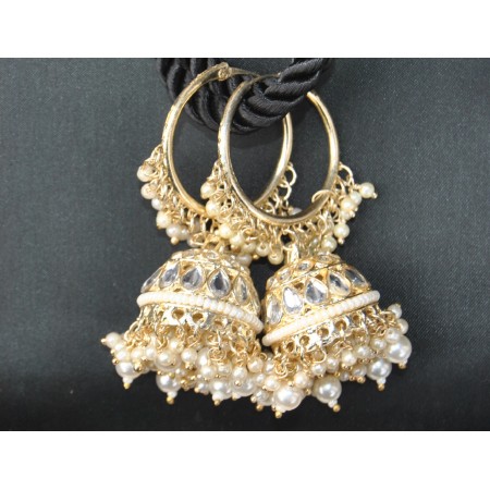  Jhumka Earrings with Pearls