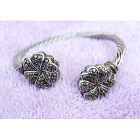 Designer Floral Silver Bracelet