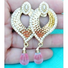 Pink Drop Diamond Earrings