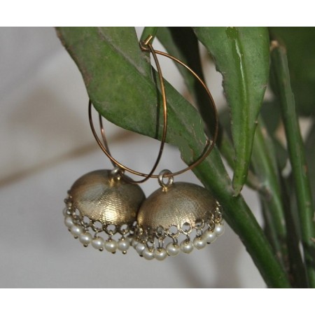 Hoop Jhumka Earrings