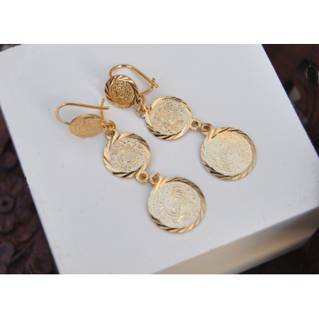 18K Gold Plated Dangler Earrings