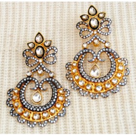 Gold Kundan Earrings