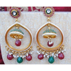 Colorful Drop Jhumka Earrings