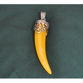 Yellow Horn Shaped Pendant