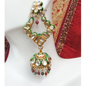 Kundan Meenakari  Jhumkas