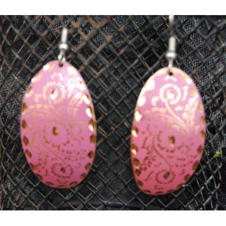 Pink Gold Turkish Earrings