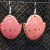  Gold Pink Turkish Earrings