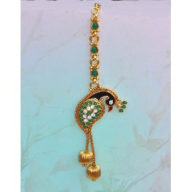 Peacock Diamond Maang Tikka