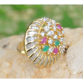 MULTIGEMSTONE GOLDEN RING
