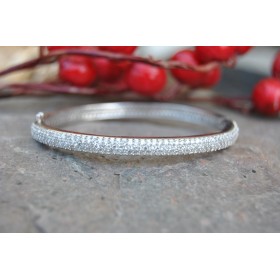 Delicate Silver Diamond Bracelet