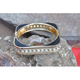 Gold Plated Square Diamond Bracelet 