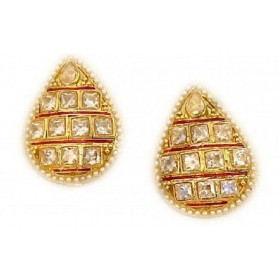 Antique Diamond Drop Stud Earrings