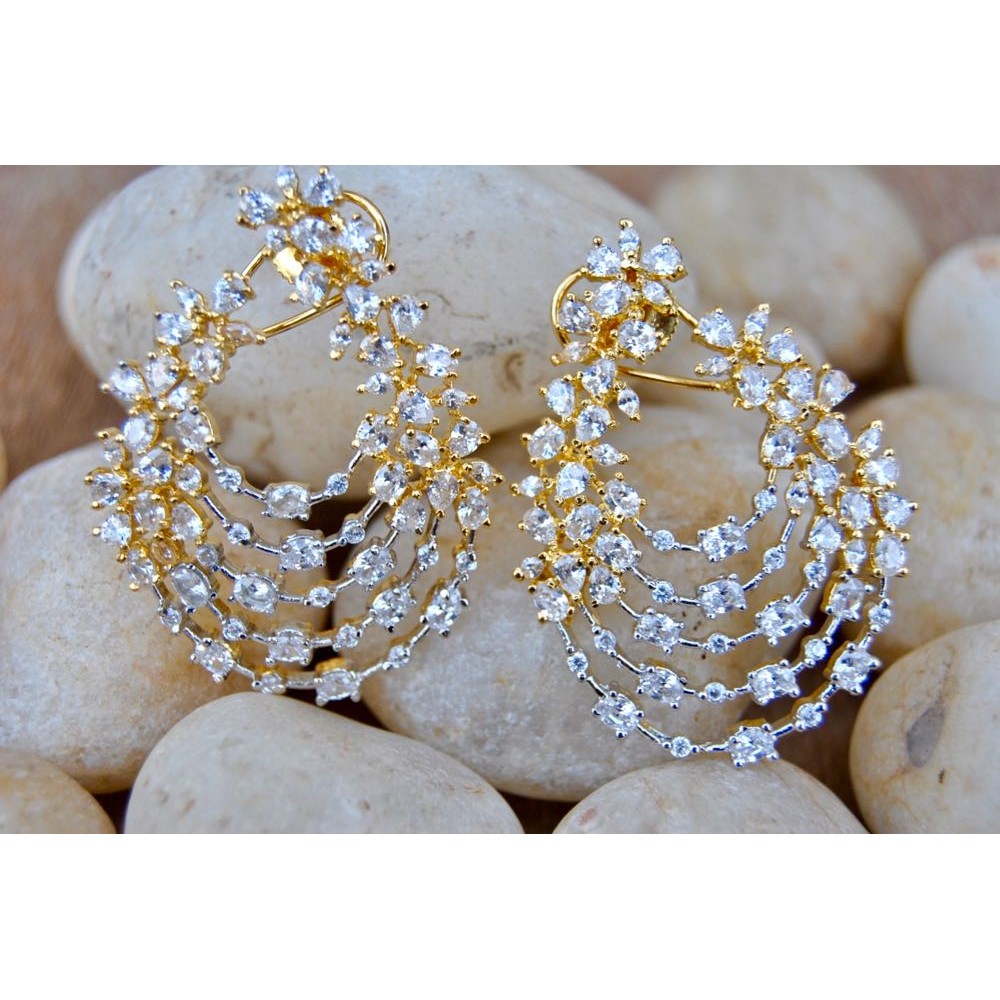 Fl Cascading Diamond Earrings