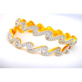 Waves Diamond Bangles