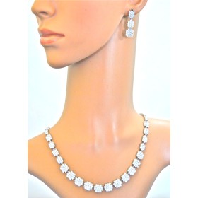 Modern Diamond Necklace Set