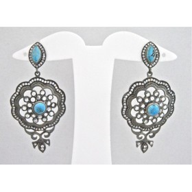 Turquoise Diamond Earrings