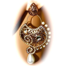 Ethnic Gold Bollywood Earrings