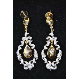 Delicate Gold Silver Earrings
