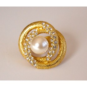 Golden Pearl Ring