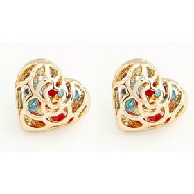 Hollow Golden Floral Stud Earrings