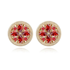 Gold Ruby Studs