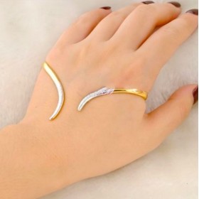 Gold Silver Palm Cuff
