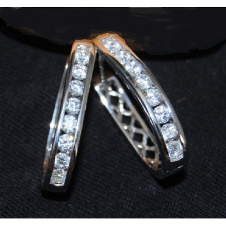 Diamond Hoop Earrings