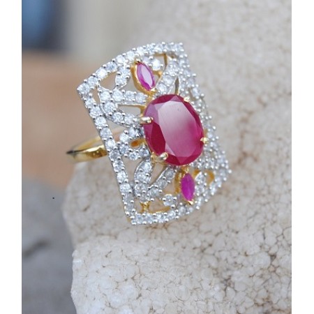 Designer Ruby Diamond Ring