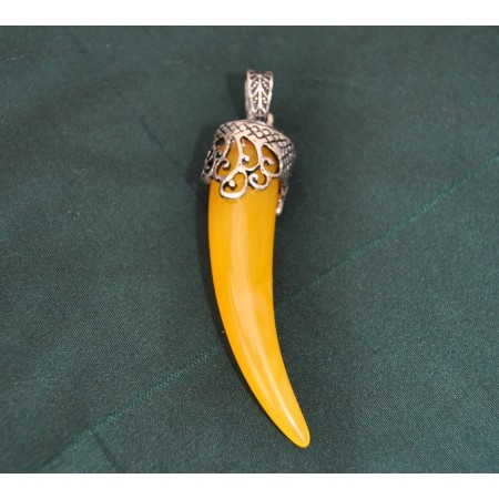 Yellow Horn Shaped Pendant