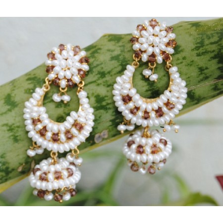  Pearl Brown Jhumkas