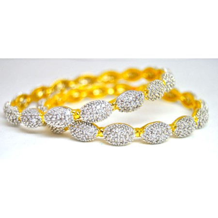 Oval Diamond Bangles
