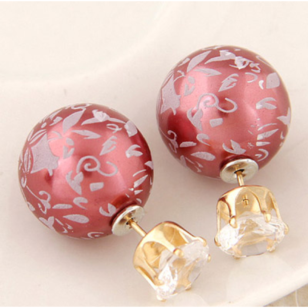 Amazon.com: Women Earrings Two-Sided Pearl Ear Stud Earrings for Women  Korean Boucle Girl Gifts Jewelry Gift Birthday Christmas (Metal Color : 03,  Size : One Size) : Clothing, Shoes & Jewelry